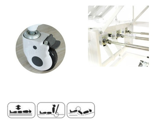 Imagen 3 de 5 de Cama Ortopédica Manual 3 Funciones Alquiler