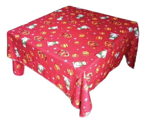 Manteles Navideños Estampados Mesa Cuadrada 150cm X 150cm