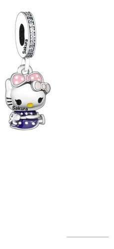 Hello Kitty Charm 925 Ley Joya Colgante 