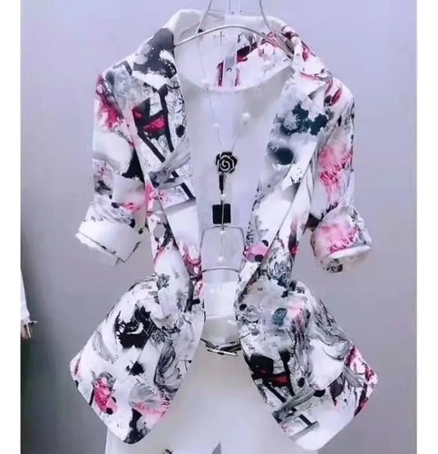 Gift Traje Sastre Dama De Chaqueta Floral De Protección