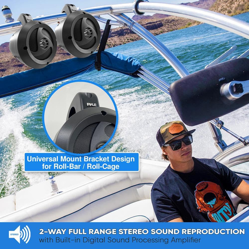 Altavoces Pyle Plutv40bta Bluetooth A Prueba De Agua 2 Vías