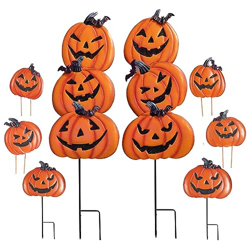 Estaca De Halloween De 37.5 Pulgadas Metal Apilable Som...