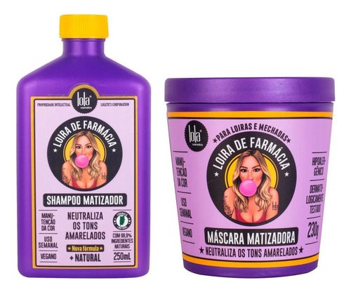 Lola Loira De Farmacia Matizador Shampoo Y Mascara Prmo