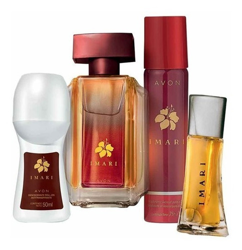 Set X 4  Perfume Imari 50ml+ Desodorante+ Imari 15ml. Avon