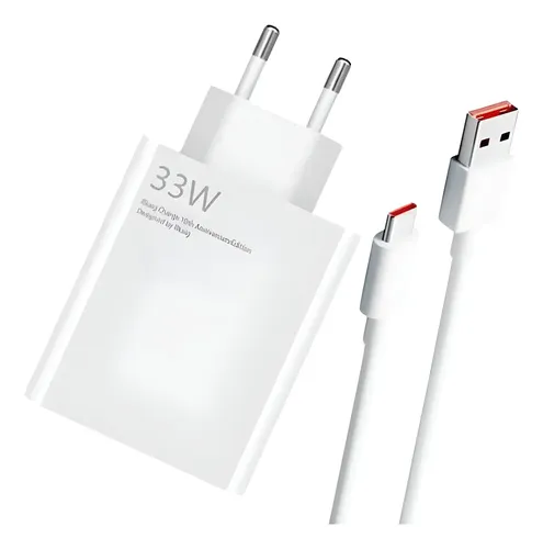 Carregador 33W Turbo USB-C QC 4.0 Compatível Xiaomi Poco X5 Pro B...