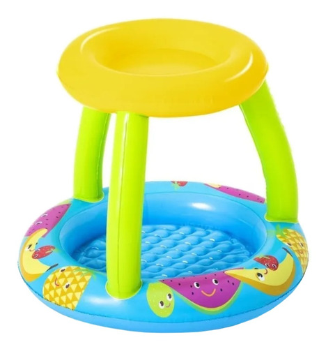 Pileta Inflable Con Techo Para Bebes Niños Agua Juegos