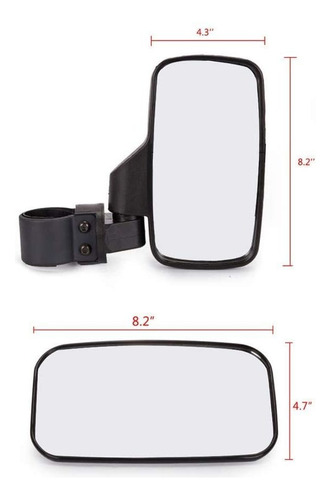 Espejo Retrovisor Lateral Y Espejo Central Utv Para Polaris