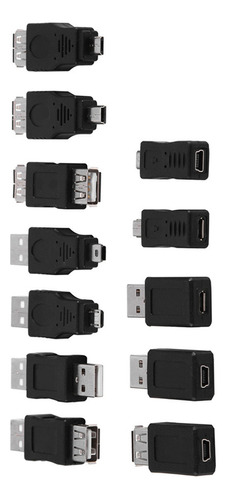 Paquete De 12 Adaptadores Usb 2.0 Multiple Micro/mini Macho