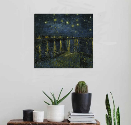 Cuadro 45x45cm Vincent Van Gogh Starry Night Noche Estrellas