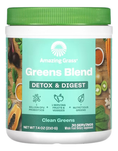 Amazing Grass Verdes Desintoxicantes Y Digestivos 210 G