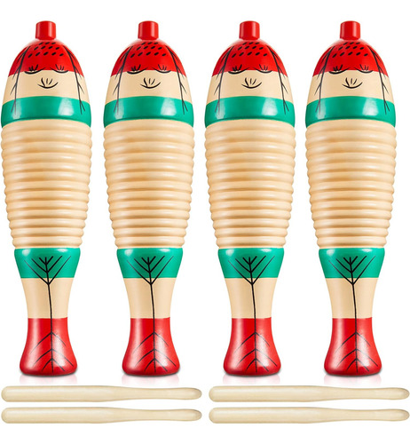 4 Juegos De Instrumento Guiro Forma De Pez, Instrumento...