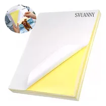 Comprar Svuanny Papel Adhesivo Brillante Blanco Para De Imprimir 100 Pzs 29.7 X 21 Cm Suave, Adecuado Para Impresoras Láser Y Matriciales, Con Fuerte Adherencia Y Resistencia Al Agua