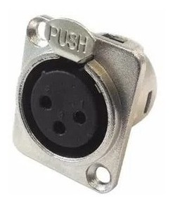 Imagem 1 de 3 de Santo Angelo | Conector Xlr Fêmea 3 Pinos P/ Painel