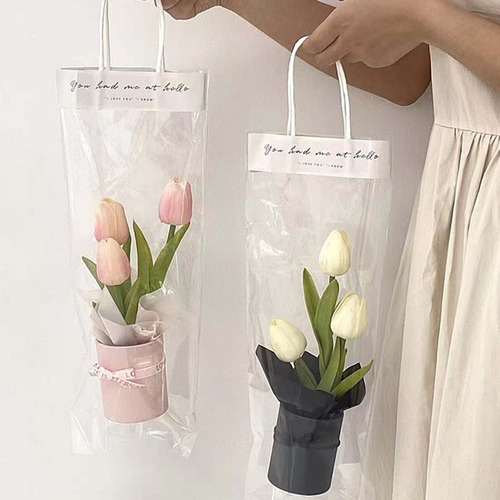 Flores De Tulipanes Artificiales En Maceta Decoración De