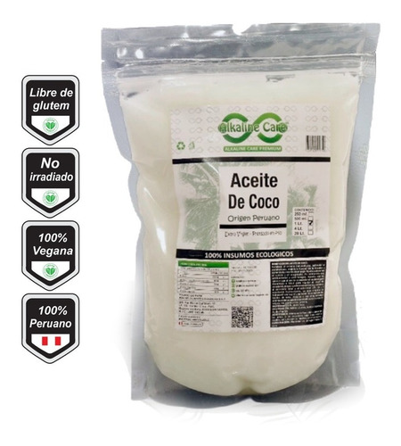 Aceite De Coco Extra Virgen 2ltr Sachet