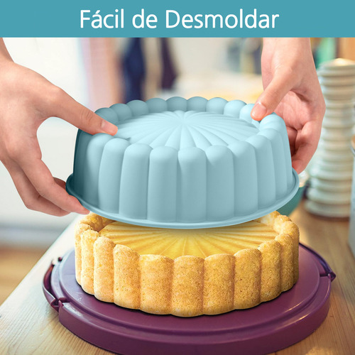 Molde De Silicón Redondo Diseño Solar Antiadherente Para Pan, Gelatinas Y Pasteles 2 Pzs