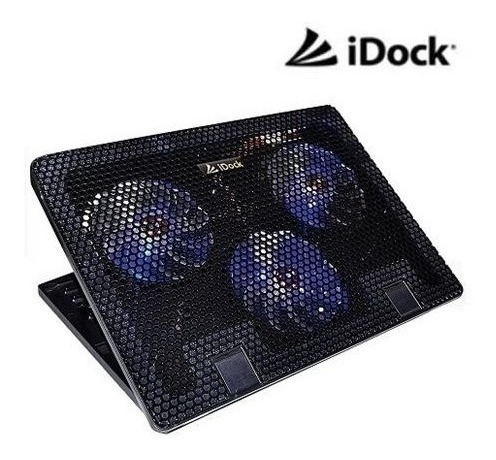 P Cooler Idock N2 Para Laptop Con 4 Puertos Usb Led Azul