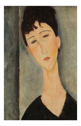 Vinilo 60x90cm Amedeo Modigliani Pintor Retrato Rostros M1