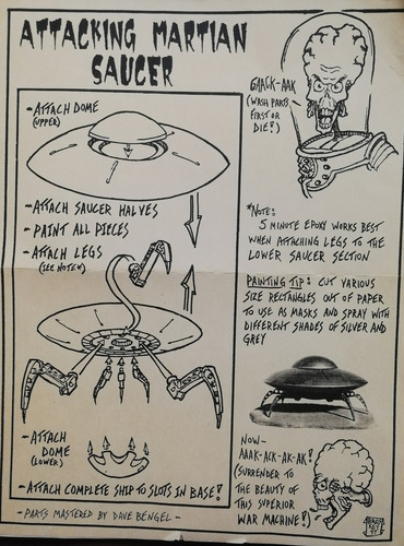 Mars Attacks Ufo Modelo Para Armar De Resina Grage Kit