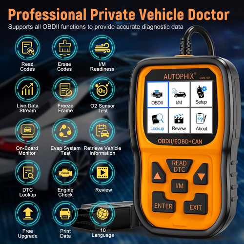 Om126p Obd2 Escáner Lector De Código Herramienta De Escaneo