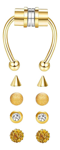 Anillo De Nariz Falsa Piercing Falso Magnético Septum Moda