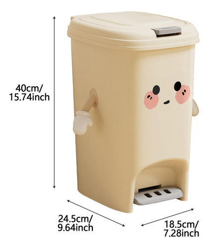 Contenedor De Basura Para Cocina Con Mecanismo De Escalón,