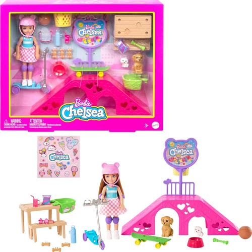 Barbie Chelsea Skate Park 20 Accesorios - Mattel - Última !