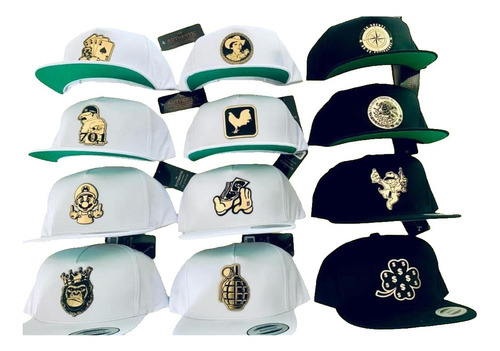   ( 10 )gorras  Placa Gold Snapback Colores Varios Ajustable