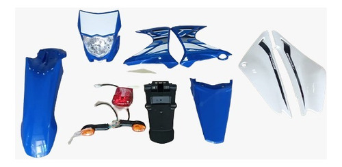 Kit Plásticos Xtz125 Moderna Azul Completo Para Moto