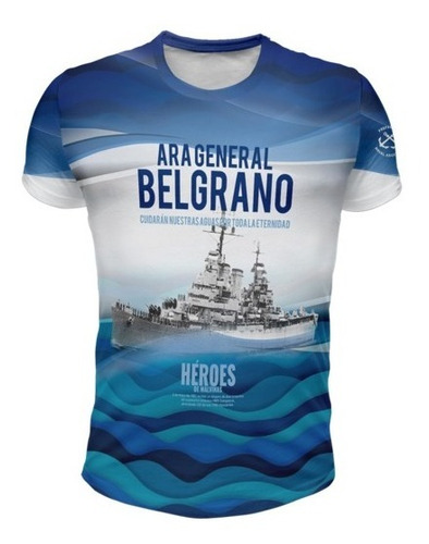 Remera Argentina Malvinas Ara General Belgrano Homenaje