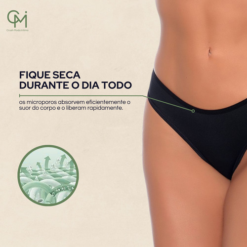 K/ Com 10 Calcinhas Modelo Tanga Microfibra Conforto Oferta