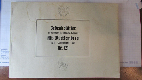 Ww1 Libro Conmemorativa Oficiales 1914-1918 Reg Infanteria