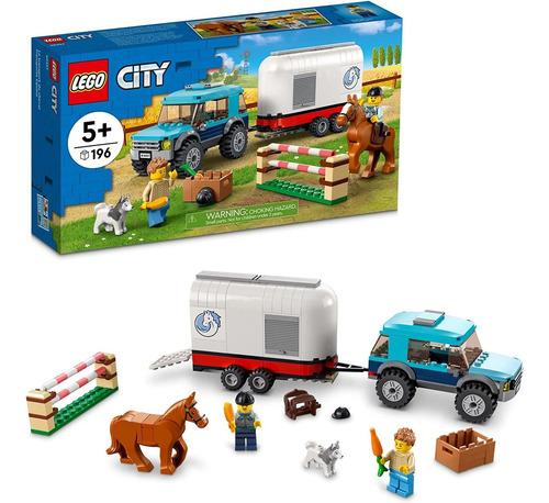 Kit De Construção City 60327 Transportador De Cavalos Com 196 Peças Lego
