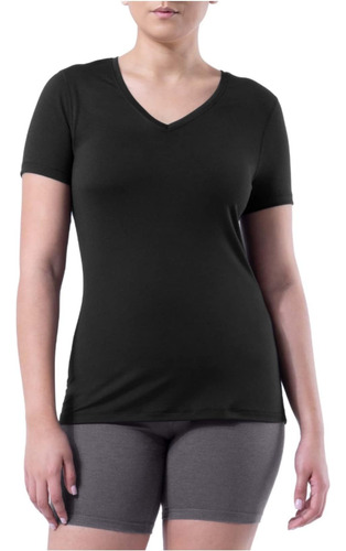 Athletic Work Playera Deportiva Negra Con Rendimiento De Ho