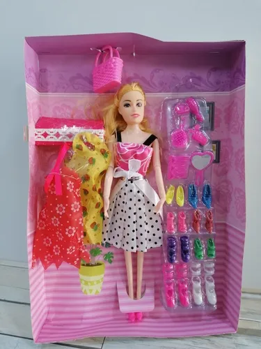 Mu eca Con Ropa Zapatos Y Accesorios Para Mu ecas 15 pcs