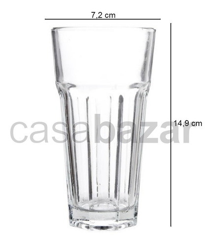 Imagen 3 de 6 de Vaso Oslo Rigolleau Vidrio Trago Largo 350ml X 12 Unidades