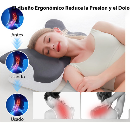 Almohada Ortopedica Memory Foam Gel Cervical Viscoelástica