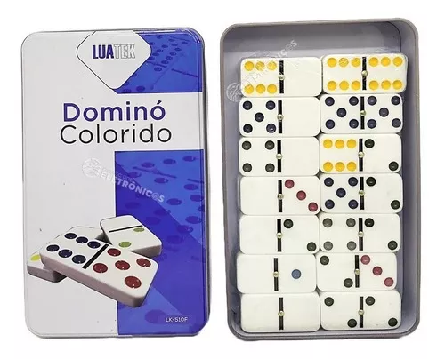 Jogo de Dominó Colorido com Estojo 28 pcs - America 10