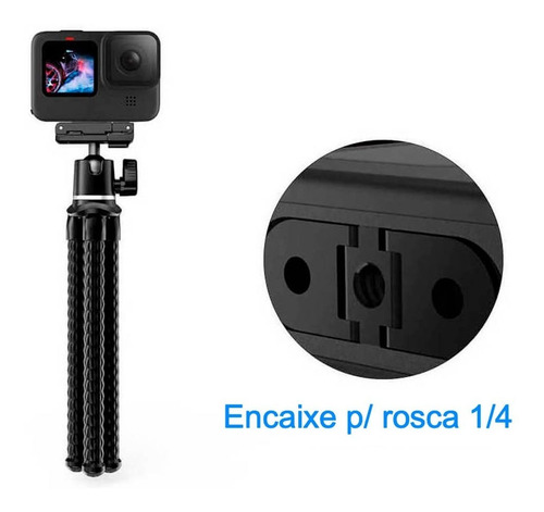 Imagem 2 de 8 de Suporte Haste Para Montagem Gopro Hero 9 Black Com Rosca 1/4