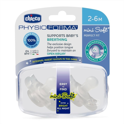 Chicco Physioforma Mini Soft Chupete Silicona  2-6mes X2 