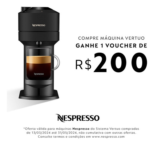 Nespresso Cafeteira Nespresso Vertuo Next Preto Fosco -