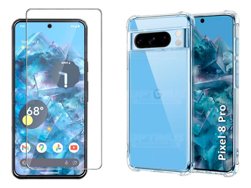 Kit Cristal Y Case Forro Para Celular Google Pixel 8 Pro 5g