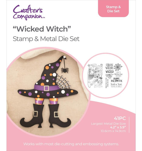 Scrapbook Troqueles Y Sellos Crafter Halloween Wicked Witch