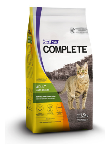 Vital Can Complete Gato Control Peso X 1.5 Kg Kangoo Pet