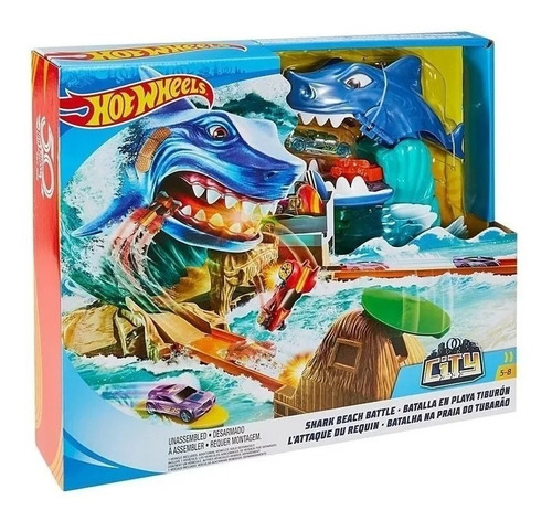 Hot Wheels Batalla En Playa Tiburon Mattel Original