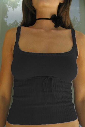Camisole Sin Mangas Con Cuello Cuadrado Para Mujer