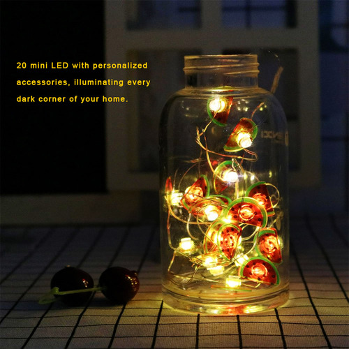 Guirnalda De Luces Led Con Forma De Sandía, 20 Led, De 2 M/6
