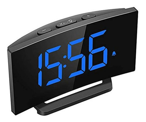 Reloj Despertador Digital Con Pantalla Led De 5 In/ Negro.