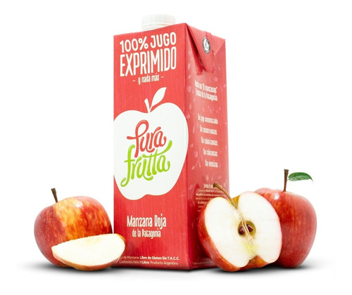 Jugo 100% Exprimido X 1 Ltr Pura Frutta Manzana Roja