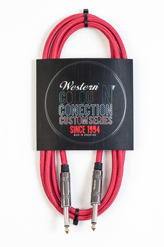 Cable Plug Western Mcrtxr30 - Entelado Rojo - 3 Metros